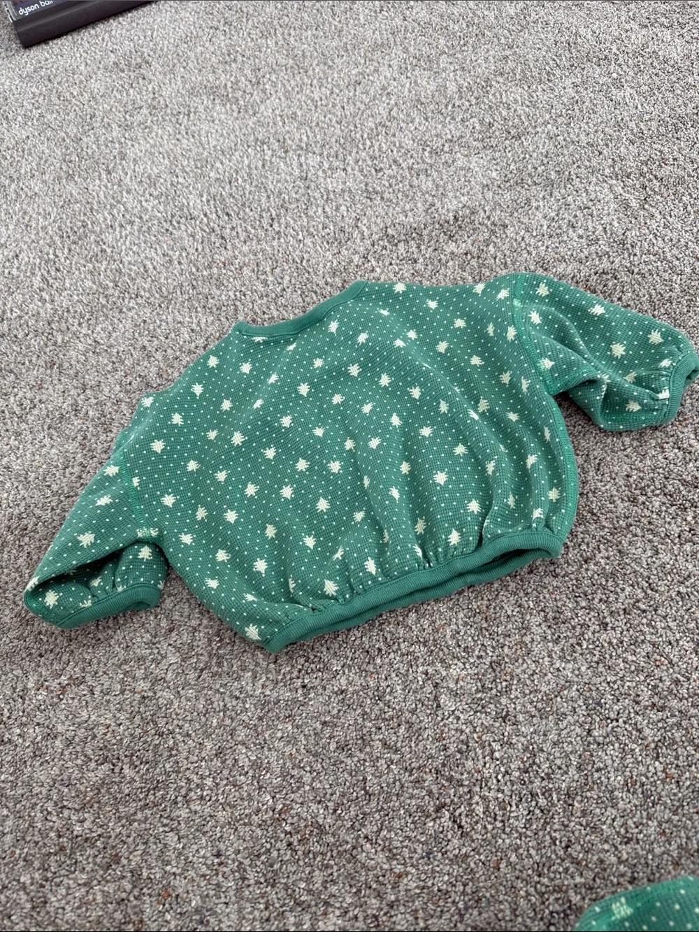 Hanna Andersson Baby Light Green Forest Long Sleeve Waffle top & pants set 6-12